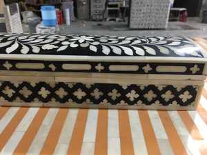 Artisan Crafted Bone Inlay Storage Box Luxury Decorative Organizer <b>Bin</b> for Jewelry Accessories Watches Coins and Personal Use - Product Image 2