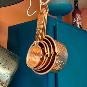 Unique Design Copper Made Hammered Design <b>Measuring</b> <b>Cups</b> And Spoons <b>Set</b> 5 Piece <b>Set</b> Admirable Look From Indian Supplier - Product Image 4