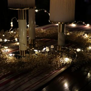 Luci a stringa a batteria con 36 LED bianchi perlati, con funzione timer, per decorazioni di matrimoni, feste di Natale ed eventi - Product Image 4