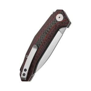 Cuchillo de Bolsillo de Acero de Damasco Hecho a Mano de Alta Calidad con Funda de Cuero, Regalo Perfecto para Camping, para Padres, Compatible con OEM y ODM - Product Image 6