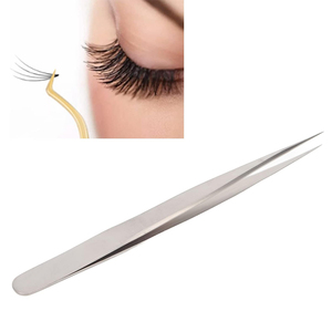Wholesale Eyelash <b>Extension</b> Tweezers Straight German Stainless Steel False Lash Tweezers With OEM Service - Product Image 3