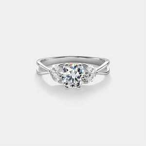Anillo de Moissanita de Plata Esterlina 925, Anillo de Compromiso, Anillo de Boda, Regalo de Aniversario, Anillo de Promesa para Mujer - Product Image 5