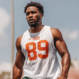 100% Polyester Football Training <b>Singlet</b> Tops Sleeveless Sublimation <b>Running</b> Tops Men Customize Sublimation <b>Singlet</b> Tops - Product Image 4