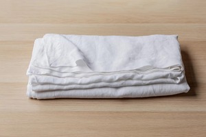 Parure de draps plats de luxe en lin français naturel avec taie d'oreiller - Product Image 3