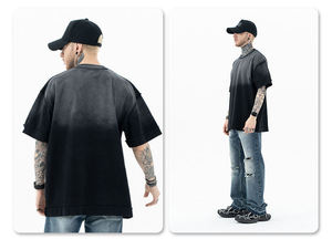 Custom Printed logo Heavy Weight Vintage Wash Washed <b>Tshirt</b> - Product Image 5