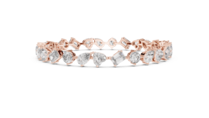 Brazalete Zara con Textura de Ojal y Diamantes en Oro de 14K - Product Image 4