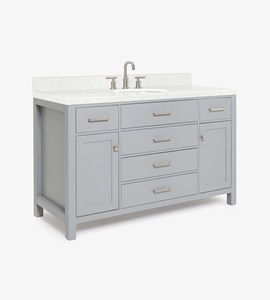 Mueble de Baño Hannah de 54 Pulgadas Hecho a Medida, Solo Mueble con Lavabo Individual, 2 Opciones de Acabado, Fabricante OEM de Vietnam - Product Image 2