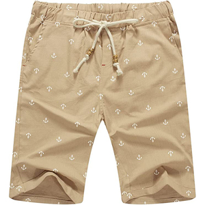 Shorts décontractés pour hommes avec cordon de serrage, taille élastique, shorts de plage décontractés pour l'été, tissu doux et durable - Product Image 2