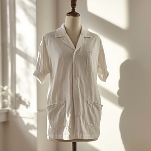 Elegant Linen Terry Sleepwear with Pockets Comfortable Functional Loungewear OEM/ODM Customization - Product Image 2
