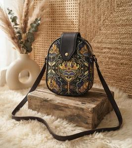 Sac bandoulière bohème géométrique en toile, petit sac à cosmétiques vintage, sac à main à chaînes, fermeture simple, antivol, thermique - Product Image 4