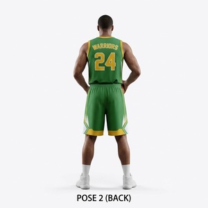 Uniforme de Baloncesto Warriors Verde Amarillo 24 para Hombre, Transpirable, de Poliéster, con Logotipo Personalizado, Impresión por Sublimación, Ropa Deportiva para Adultos - Product Image 6