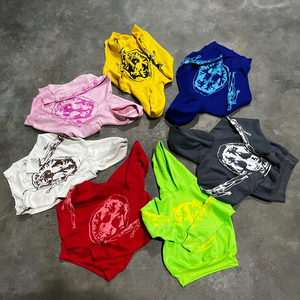 Hoodie unisexe en molleton 100% coton, coupe oversize, style hip-hop, en tissu éponge français écologique, impression 3D, logo personnalisé, impression en mousse, impression en relief, OEM - Product Image 1