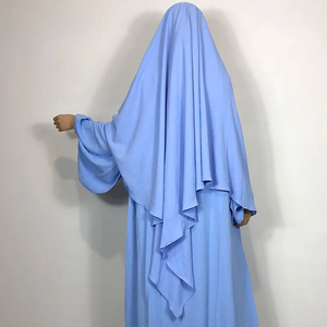 Elegante y Modesta Abaya de Poliéster Sólido para Mujer, Inspirada en el Estilo Árabe Turco Islámico, para Primavera, Talla Grande - Product Image 4