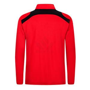Maillot de football bleu pour homme, manches longues, col montant, anti-humidité, séchage rapide, polyester, personnalisable pour l'entraînement en équipe - Product Image 1