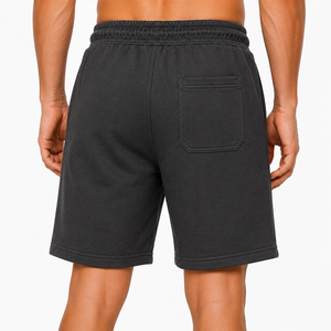 Shorts de sport décontractés pour hommes grande taille, en coton 100% tricoté, avec cordon de serrage, personnalisables, pour l'été - Product Image 2