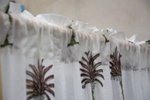 Rideau Bohème en Coton Imprimé à la Main Motif Palmier, Draperie de Fenêtre Traditionnelle Indienne, Panneau de Rideau Fait Main, Textile de Maison - Product Image 2