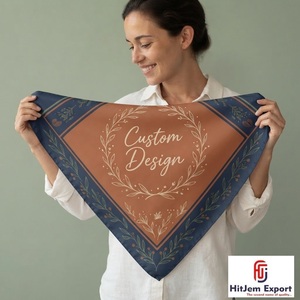 Pañuelo Cuadrado Personalizado con Impresión Refinada, Tacto de Seda Suave, Chal de Moda, Envoltura para la Cabeza, Fabricante y Proveedor Textil de Marca Privada OEM ODM - Product Image 4