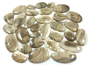 Cabochon en agate grise naturelle, forme poire fantaisie, cristal lisse, dos plat, haute qualité, quartz de guérison, vente en gros - Product Image 3