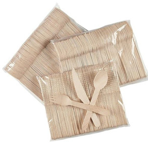 Juego de Cubiertos Desechables Ecológicos de Madera (Cuchillo, Cuchara, Tenedor) para Comida para Llevar, Catering, Picnic y Fiestas - Product Image 6