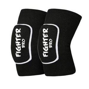 Rodilleras Protectoras Fighter Bro para Entrenamiento de MMA, para Todas las Estaciones, Color Negro - Product Image 1