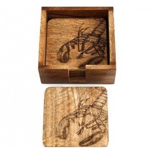 Posavasos de Madera de Mango con Diseño de Pulpo Grabado, Hechos a Mano en Moradabad, Venta al Por Mayor - Product Image 3