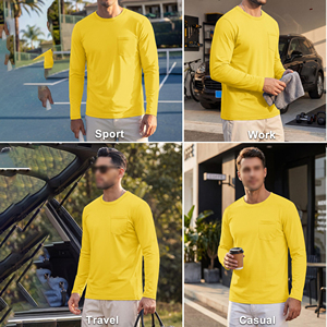 เสื้อยืดแขนยาวผู้ชายคอตตอนคอกลมทรงปกติ สวมใส่สบาย ดีไซน์สั่งทำพิเศษ ราคาประหยัด สไตล์ลำลอง - Product Image 5