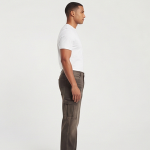 Pantalones Vaqueros Acampanados de Algodón 100% para Hombre, Ajuste Recto Casual, Transpirables, Lavados - Product Image 2
