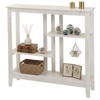 Table console multifonctionnelle moderne en MDF pour salon avec étagères de présentation et rangement, facile à assembler, meubles pour la maison