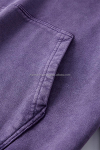 Personnalisé 100% Coton Épais Sérigraphié Brodé Effet Vieilli Délavé à l'Acide Effet Soleil Décoloré Double Fermeture Éclair Strass - Product Image 4