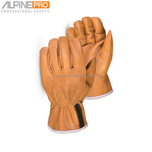Gants de travail en cuir noirs personnalisés de marque pour chauffeurs, avec protection anti-coupure et anti-chaleur, vente en gros directe usine OEM - Product Image 5