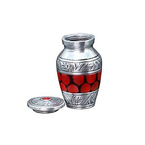 Traditional Inspired Aluminum <b>Keepsake</b> Funeral Urn <b>Memorial</b> Ash Container Crafted With Refined Finish And Smooth Surface - Product Image 1