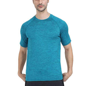 Chemises de sport pour hommes, vêtements de course, impression de logo personnalisée, t-shirts unis, vêtements de fitness, service OEM, 100% coton tricoté - Product Image 4