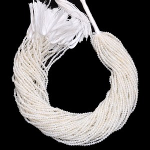 AAA+ Moonstone 2mm-3mm Micro Faceted Rondelle <b>Beads</b> Natural White Moonstone Semiprecious Gemstone <b>Loose</b> <b>Beads</b> For Jewelry Making - Product Image 2