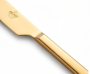Ensemble de couverts en acier inoxydable doré, finition simple, résistant au lave-vaisselle, pour la salle à manger, la cuisine, les mariages et les hôtels - Product Image 2