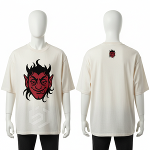 เสื้อยืดแขนสั้นสีเบจสำหรับผู้ชาย พิมพ์ลายการ์ตูนตามสั่ง ทรงปกติ คอกลม ผ้าเจอร์ซีย์ลำลอง ผ้าฝ้าย 100% - Product Image 1