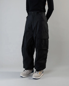 Pantalones de Nieve Negros, Holgados, Impermeables, Transpirables, Estilo Cargo, con Cierre de Cremallera, 100% Poliéster, Unisex - Product Image 4