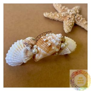Pince à cheveux en coquillage, faite à la main, en coquillage naturel, cadeau pour femmes, filles, voyageuses, amis, amateurs de plage, souvenir côtier, vente en gros - Product Image 2