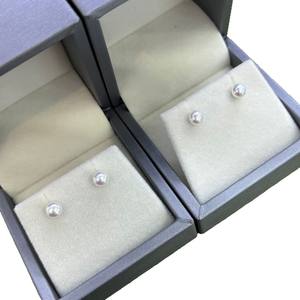 Pendientes de Plata de Ley de 4-4.5mm con Perlas de Agua Dulce Redondas y Brillantes, Accesorios Naturales - Product Image 5