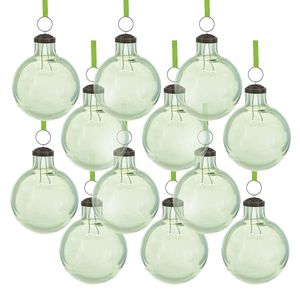 Set di 12 sfere a collo lungo 3 \ "X 3 \" X 4 \ "palline appese Decorative in vetro per albero di natale e decorazioni per feste - Product Image 2