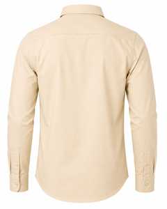 Camisa de Vestir de Punto Casual de Algodón Beige Premium para Hombre, Transpirable, Bordada, con Logotipo Personalizado, Manga Larga, Talla XL - Product Image 2