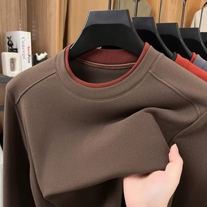 Men's <b>Thermal</b> Long Sleeve V-neck Solid Color Casual <b>Top</b> Autumn Winter Soft Stretch 100% Cotton Knitted Regular Fit - Product Image 4