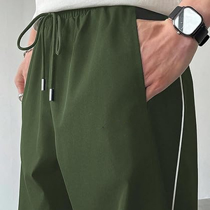 BRUNCHES SPORTS ODM Pantalon cargo ample personnalisé pour homme, surdimensionné, multi-poches, streetwear, léger, en toile et nylon, taille élastique - Product Image 3