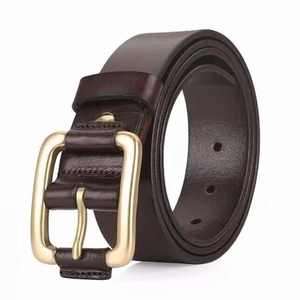 Fabricante OEM/ODM, Diseño de Moda, Cinturón de Cuero Genuino Personalizable para Hombre, Acero, Impermeable, Transpirable, Logotipo Personalizado - Product Image 1