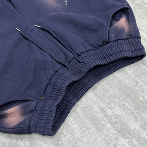 Glory Luxury Raw Edges High Waist Distressed Denim Eco-Friendly Breathable Heavyweight Summer Sweat Short Pants Streetwear Men - Product Image 4