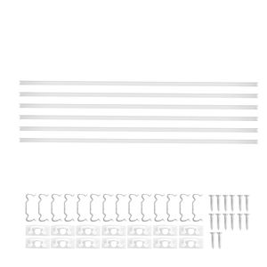 Lot de 6 capuchons d'extrémité en forme de U de 1 m (3,3 pi) pour bande LED avec couvercle laiteux et clips de fixation, pour profil en aluminium série 6000, éclairage LED de haute qualité - Product Image 1