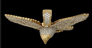 Orelia Iuxe Gold Plated Eagle Pendant Necklace <b>Iced</b> <b>Out</b> Zircon Brass <b>Chain</b> Jewelry Hip Hop for Men Gift - Product Image 4