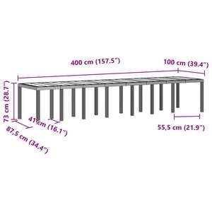 Juego de Comedor de Jardín de 17 Piezas en Antracita PP con Cojines, Colección de Muebles Duraderos para Exteriores - Product Image 3