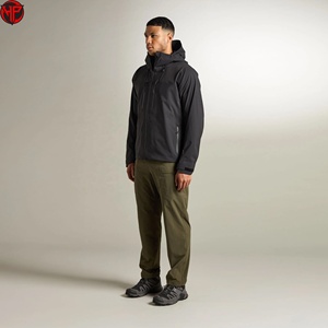 Chaqueta Softshell Impermeable, Transpirable y Cortavientos con Capucha y Logotipo Frontal, Diseño de Moda Formal de Invierno Unisex, en Oferta - Product Image 4