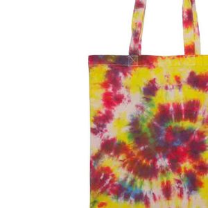 Factory Made Low Price Custom Logo Letter Pattern Tie Dye Canvas Cotton Reusable Daily Use for Grocery Tote Shopping <b>Bags</b> - Product Image 5