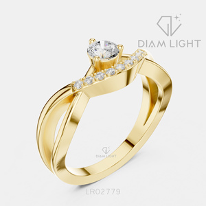 Bague de fiançailles en or blanc 14 carats avec diamant de laboratoire certifié IGI 0,25 carat, couleur F+, clarté VS+, pour femme, cadeau de mariage - Product Image 6